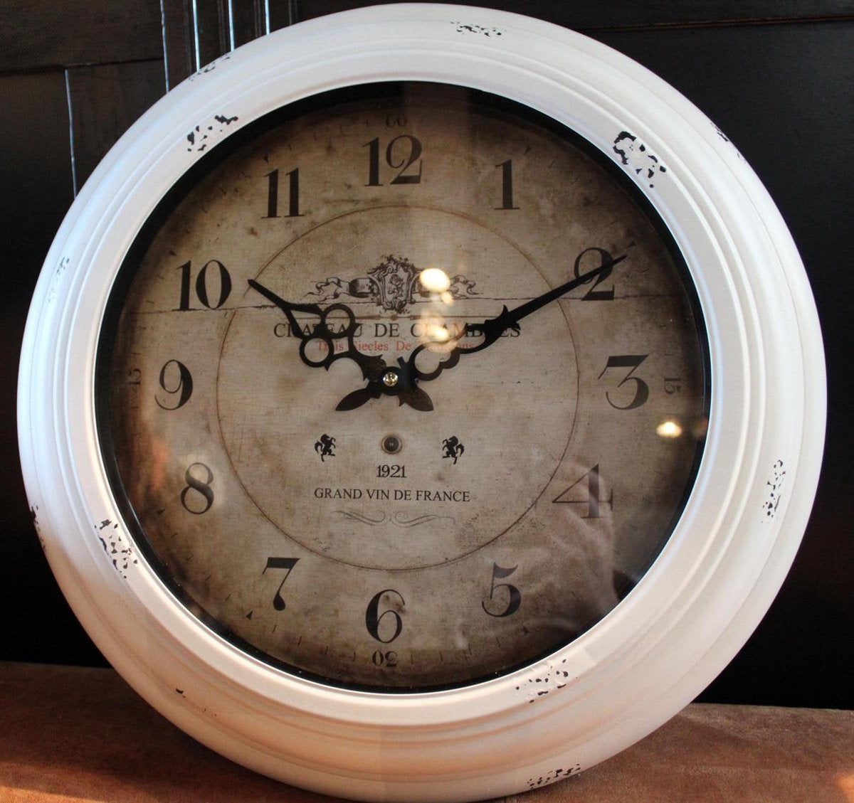 horloge murale de luxe au style rustique et robuste, grande, Maison & Meubles, Enlèvement, Horloge murale