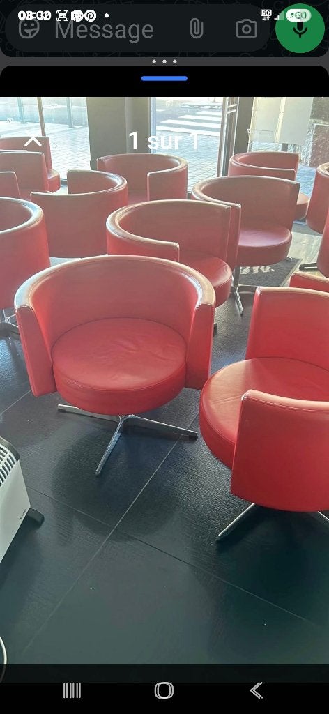 20 vintage oranje designfauteuils 80 #lecorbusier #Vitra, Huis en Inrichting, Gebruikt, Minder dan 75 cm, Ophalen of Verzenden