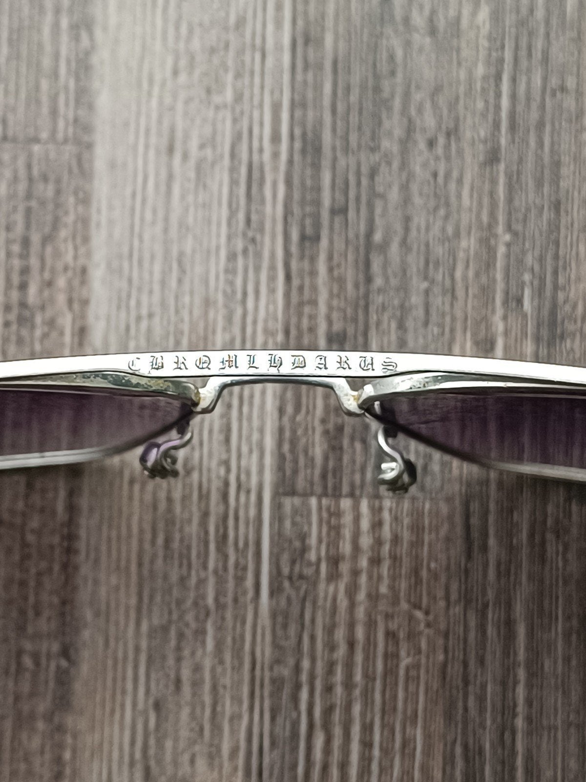 Lunettes, grises + violettes Chrome (Rép), Enlèvement ou Envoi, Comme neuf, Noir, Lunettes