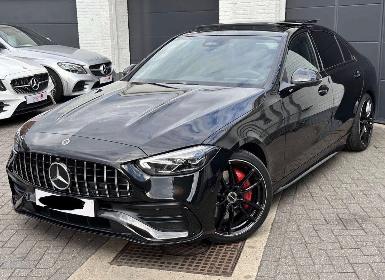 Mercedes C200d AMG C63S Look | 2023 | 52.000 km | Topstaat, Autos, Cuir et Alcantara, Achat, Carnet d'entretien, Noir