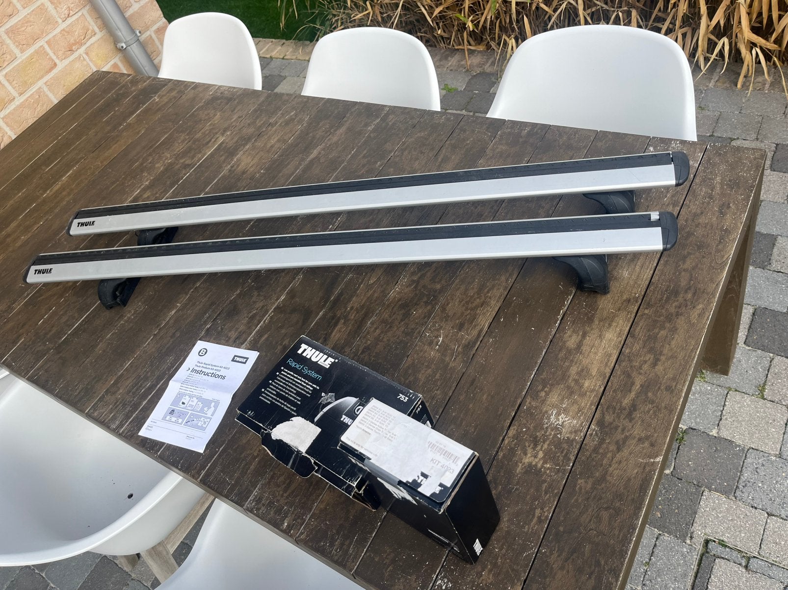 Thule wingbars en Rapid system 753, Auto diversen, Ophalen, Gebruikt