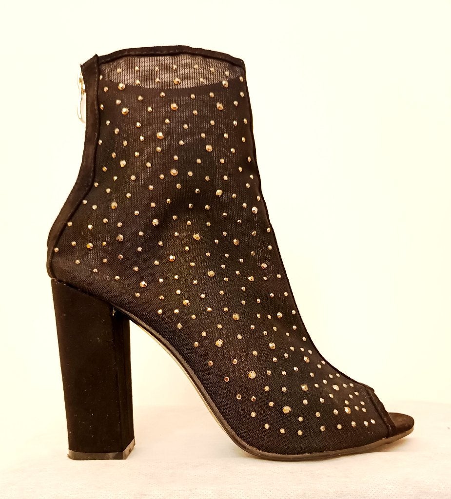 Sergio TODZI mesh ankle boots . Size 40 (26 cm), Zwart, Lage of Enkellaarzen, Ophalen of Verzenden, Zo goed als nieuw