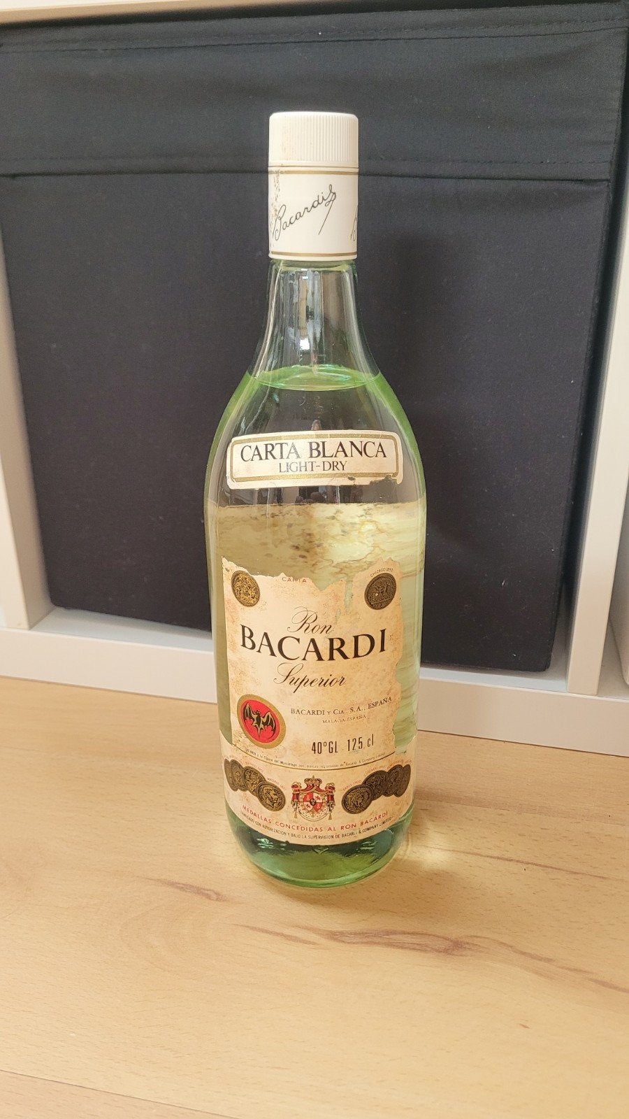 Bacardi Superior carta blanca light dry 125cl rum fles, Ophalen of Verzenden, Vol