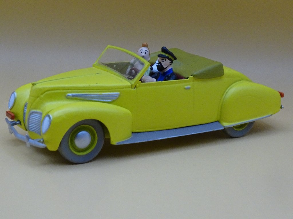 Kuifje: 1:43 De Lincoln Zephyr uit 'De 7 kristallen bollen', Verzamelen, Ophalen of Verzenden, Kuifje, Zo goed als nieuw, Beeldje of Figuurtje
