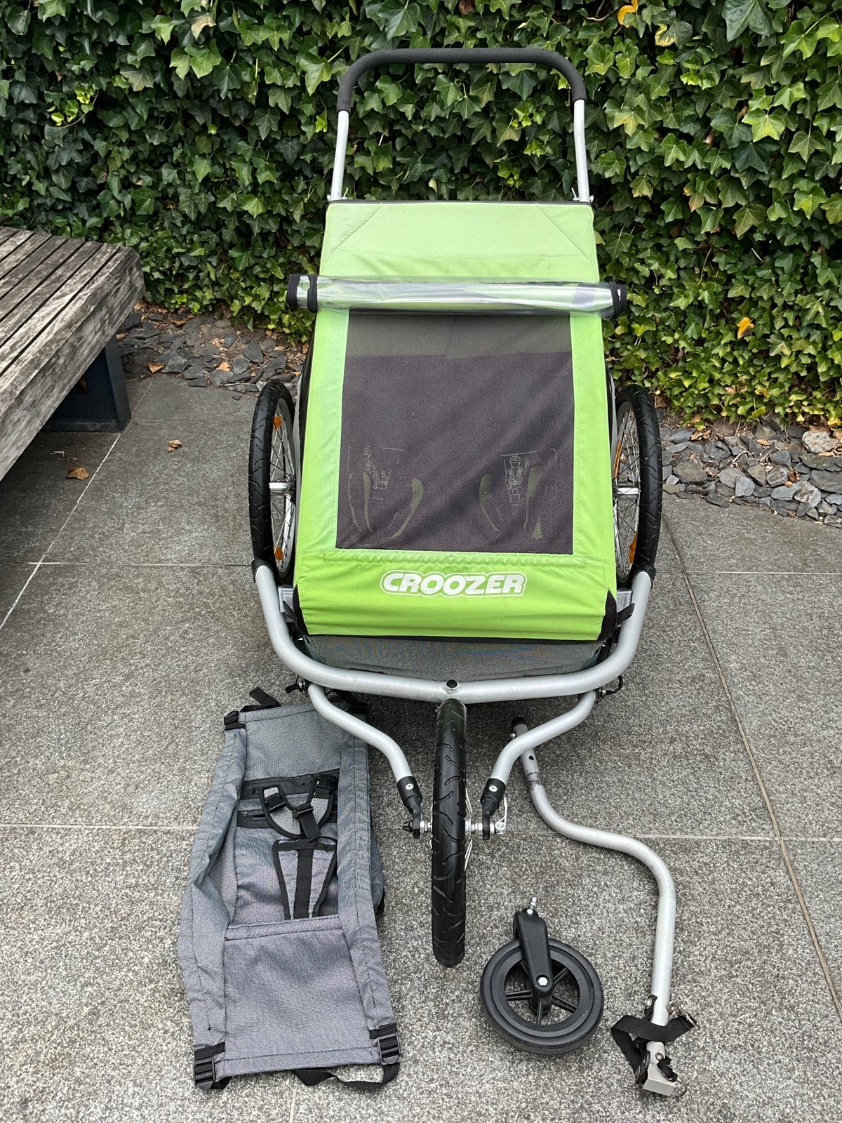 Remorque à vélo et hamac Croozer Kid pour 2, Vélos & Vélomoteurs, 40 à 60 kg, Pliable, Comme neuf, Enlèvement