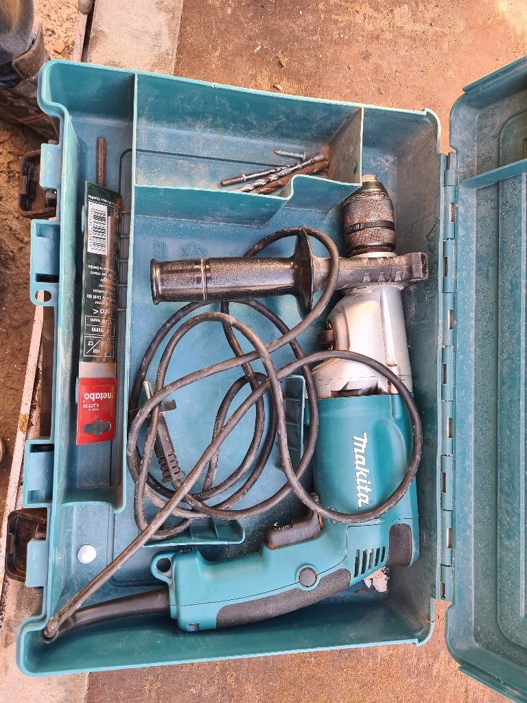 Makita klopboormachine, Variabele snelheid, Ophalen, Boormachine, Gebruikt
