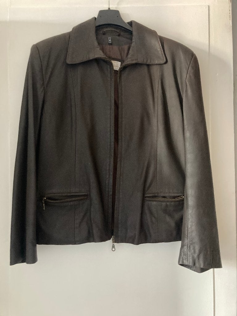 Veste en peau, Taille 38/40 (M), Enlèvement ou Envoi, Comme neuf, Brun