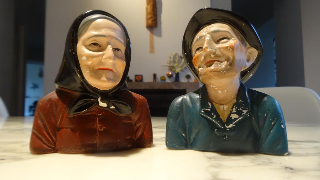 BUSTES van Amatxi en Aitatxi uit Baskenland, begin 20e eeuw, Antiek en Kunst, Curiosa en Brocante, Ophalen of Verzenden