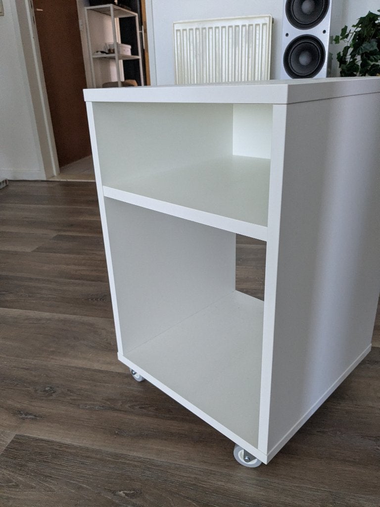 IKEA VIHALS nachtkastje – Wit (37x37 cm) – Als nieuw, Maison & Meubles, Neuf, 70 cm ou plus, Moins de 45 cm, Enlèvement