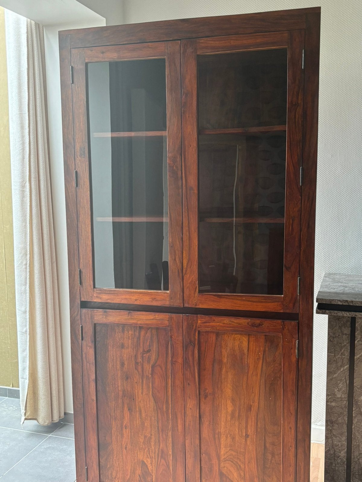 Prachtige dressoir en vitrine kast, Ophalen, Zo goed als nieuw