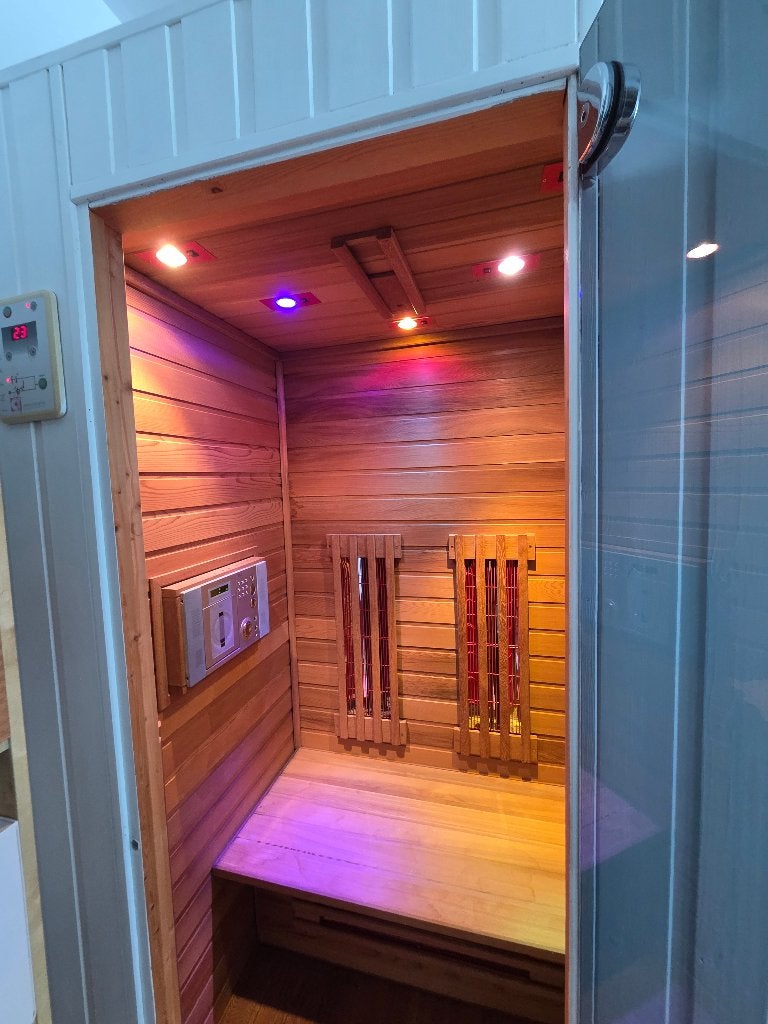 infraroodsauna, Sport en Fitness, Sauna, Ophalen, Gebruikt, Infrarood, Complete sauna