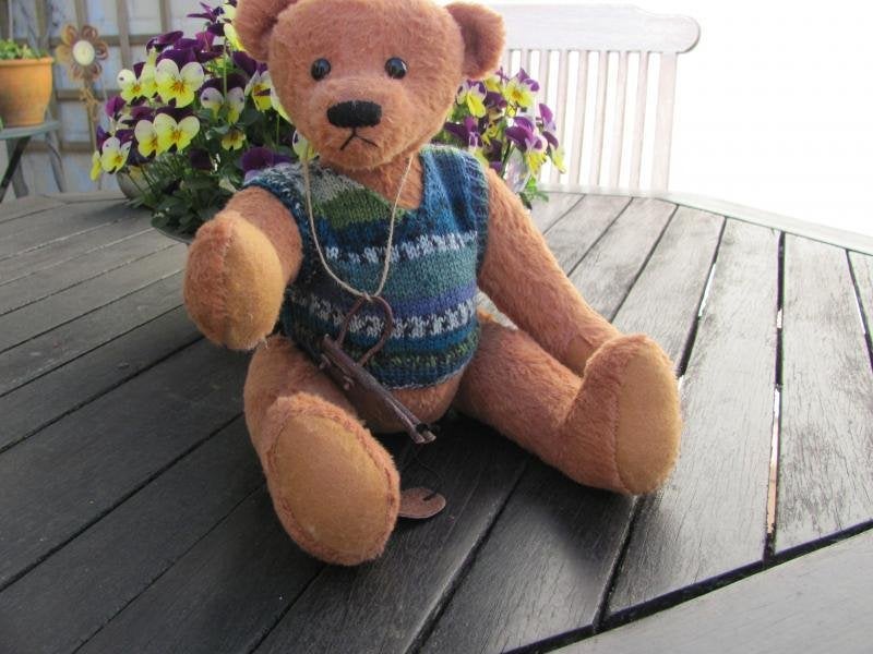 Teddybeer handgemaakt 35 cm - viscose, Verzamelen, Beren en Cherished Teddies, Ophalen of Verzenden, Nieuw, Stoffen beer, Overige merken