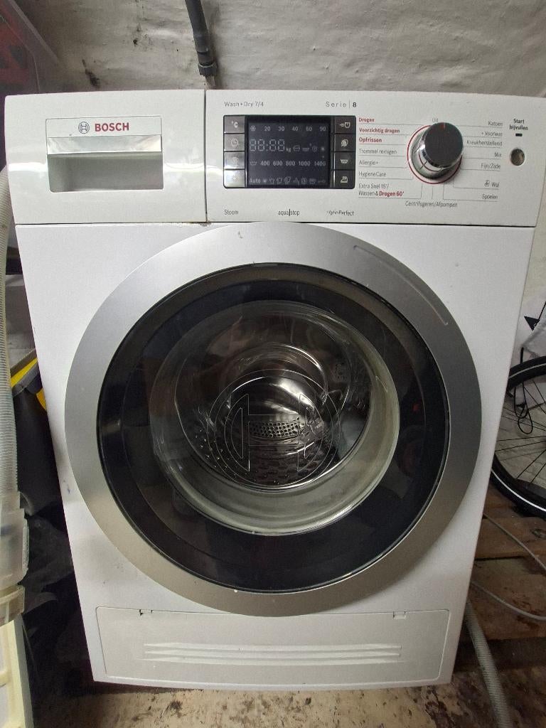 Bosch was-droogcombinatie voor onderdelen, Elektronische apparatuur, 6 tot 8 kg, Ophalen, Niet werkend, 90 tot 95 cm