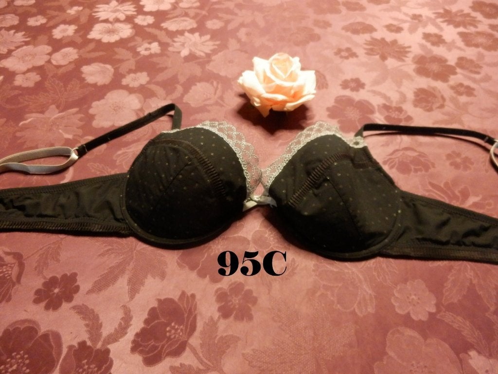 (133) - soutien gorge femme T.95c noir gris, Kleding | Dames, Ondergoed en Lingerie, Ophalen of Verzenden, Zwart, BH