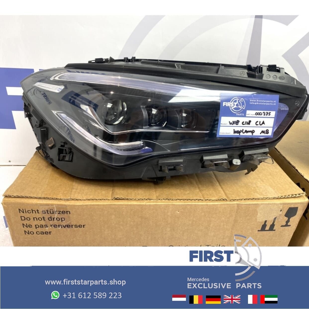 W118 CLA LED MULTIBEAM KOPLAMP SET LINKS RECHTS Mercedes ORI, Gebruikt, -, Ophalen of Verzenden, -