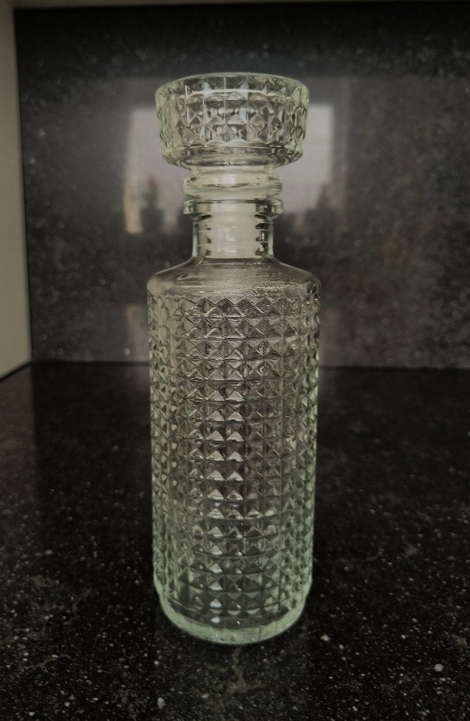 Vintage glazen karaf (of sterke drankfles) 0,5L, Enlèvement