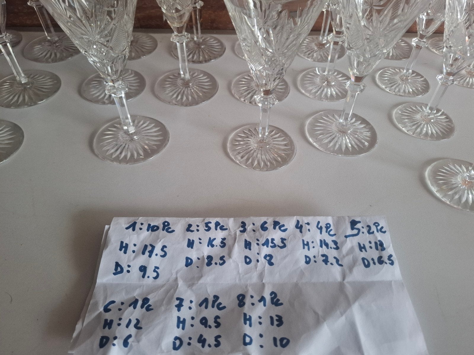 val st lambert, lot de 30 verres en cristal, Antiquités & Art, Enlèvement ou Envoi