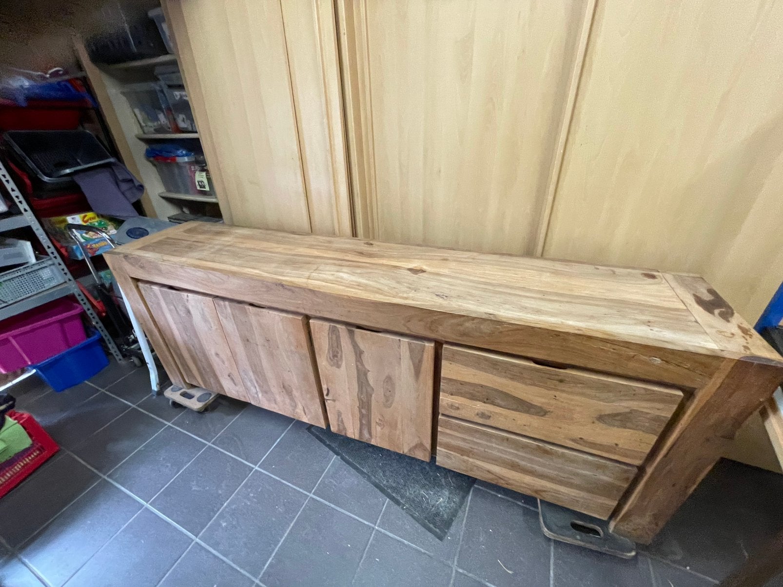 Mooie eiken dressoir, Ophalen, Gebruikt, Eikenhout, 200 cm of meer