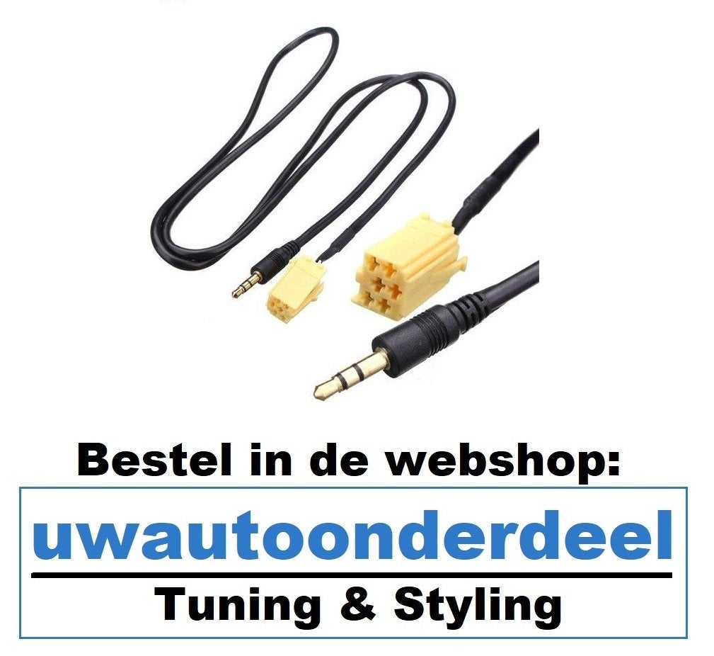 Fiat 500 Grande Punto Aux input Aux adapter Mp3 Iphone Ipod, Verzenden