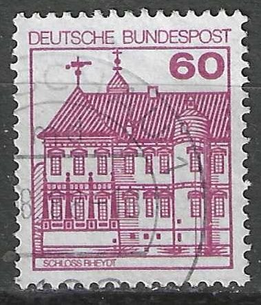 Allemagne Bundespost 1979-1980 - Yvert 878 - Châteaux (ST), Envoi, Affranchi