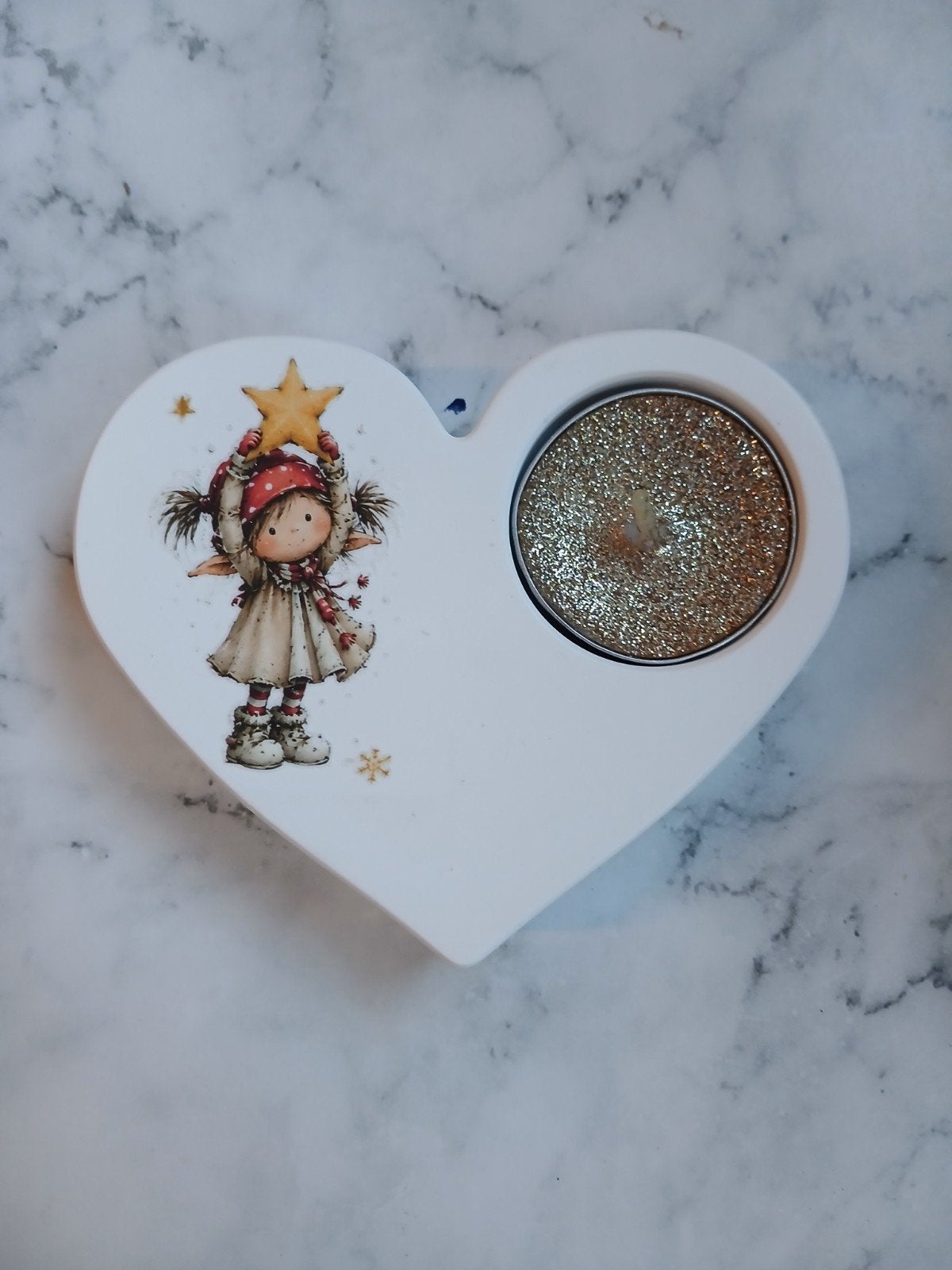 Beau porte-bougie de Noël 11x9 cm neuf, Enlèvement ou Envoi, Neuf