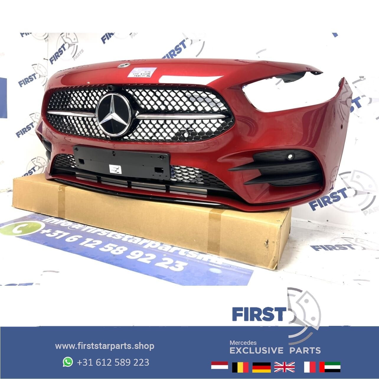W247 B KLASSE FACELIFT AMG VOORBUMPER COMPLEET + STARS GRIL, Gebruikt, -, Voor, Ophalen of Verzenden
