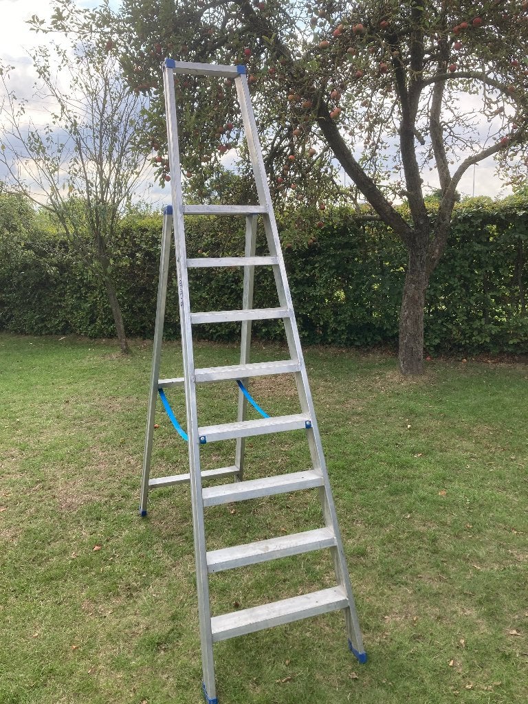 aluminium trapladder en/of schuifladder, Doe-het-zelf en Bouw, Ladders en Trappen, Ophalen, Gebruikt, Ladder, 4 meter of meer