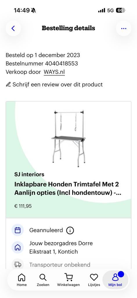 Inklapbare trimtafel te koop, Ophalen, Zo goed als nieuw
