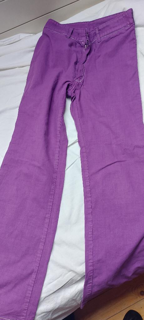 paarse vintage hippiebroek, Paars, Lang, Gedragen, Ophalen
