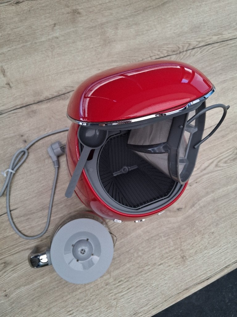 SMEG koffietoestel (rood), Café moulu, Neuf, 4 à 10 tasses, Enlèvement