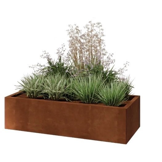 Plantenbak cortenstaal, Minder dan 30 cm, Ophalen of Verzenden, Zo goed als nieuw, Balkon