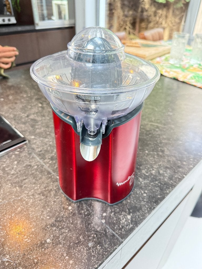 Moulinex elektrische citruspers - rood - goede staat, Elektronische apparatuur, Juicers, Ophalen, Citruspers