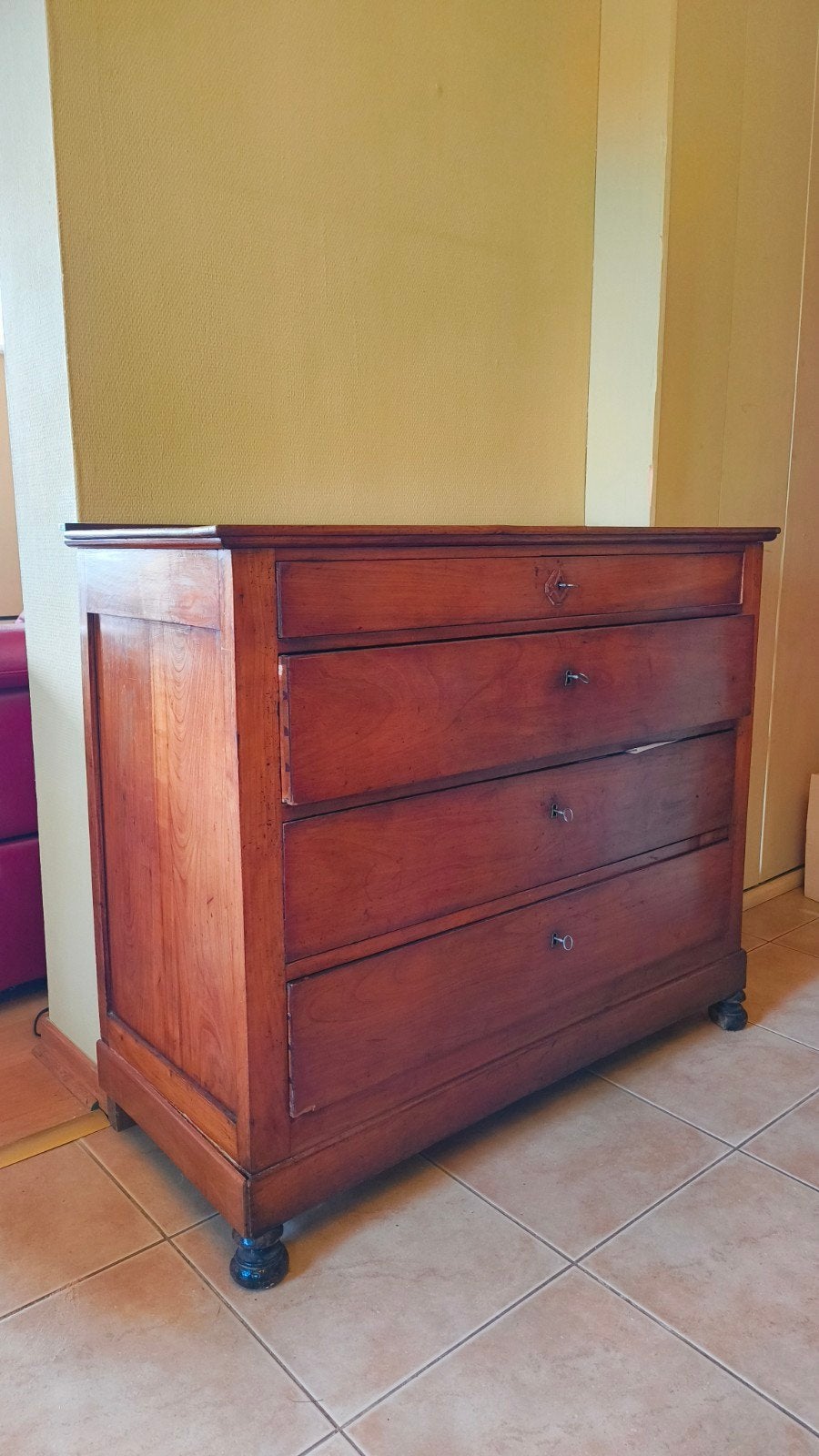 Commode à tiroirs, 25 à 50 cm, Chêne, 100 à 150 cm, Enlèvement