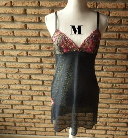 (5) -nuisette femme t.38 noire rouge, Ophalen of Verzenden, Rood, Hemd