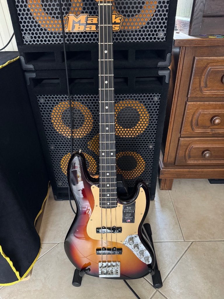 Basse de jazz Fender American Ultra 2 Ultraburst, Enlèvement ou Envoi, Comme neuf, Électrique