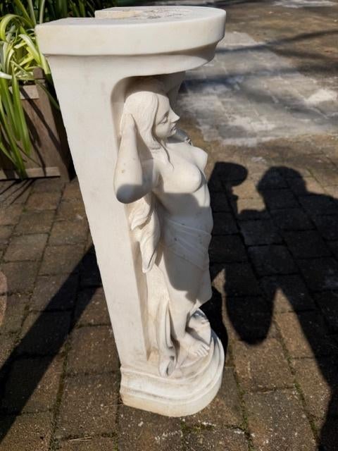Prachtige Massief Marmeren Zuil / Kariatide - 75 cm (42 kg), Antiek en Kunst, Antiek | Religieuze voorwerpen, Ophalen