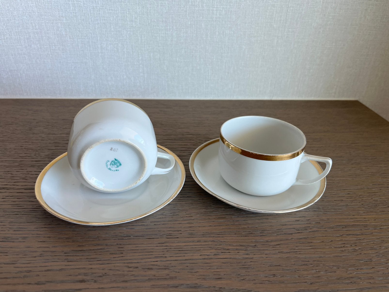Vintage Czecho‑Slovakia van porselein set  met gold trim, Antiek en Kunst, Ophalen of Verzenden