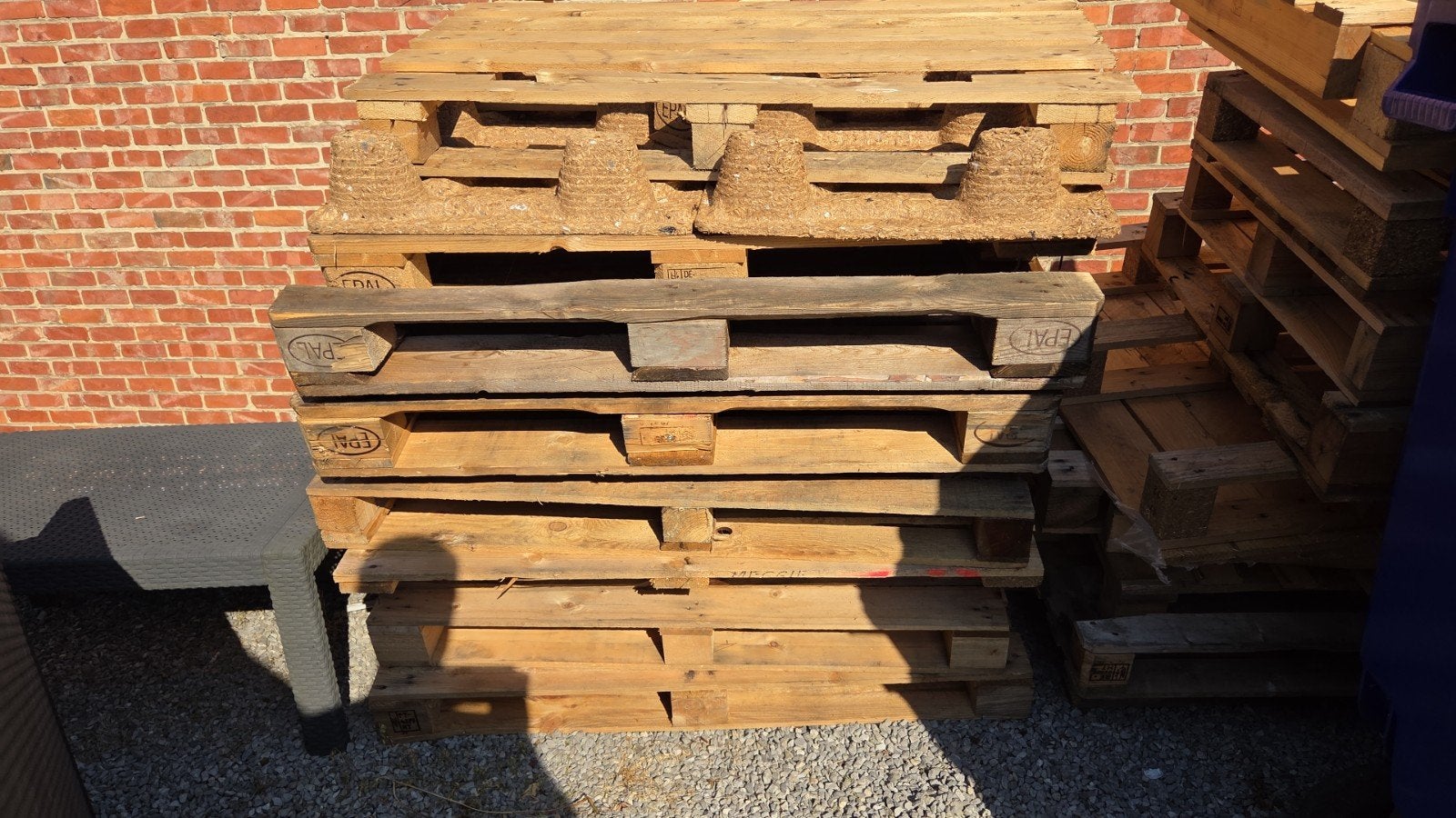 Paletten (diverse maten) gratis afhalen, Ophalen, Gebruikt, Overige houtsoorten, Pallet