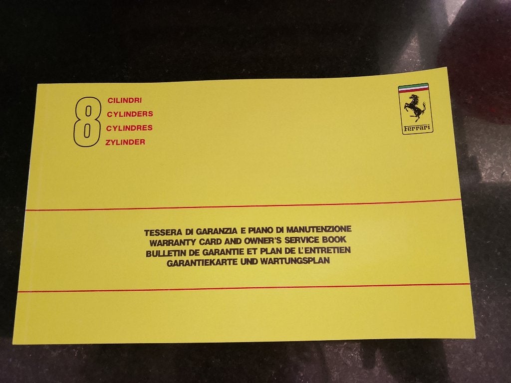 Carnet d'entretien pour Ferrari 208, 328 et 348, Autos : Pièces & Accessoires, Envoi, Ferrari