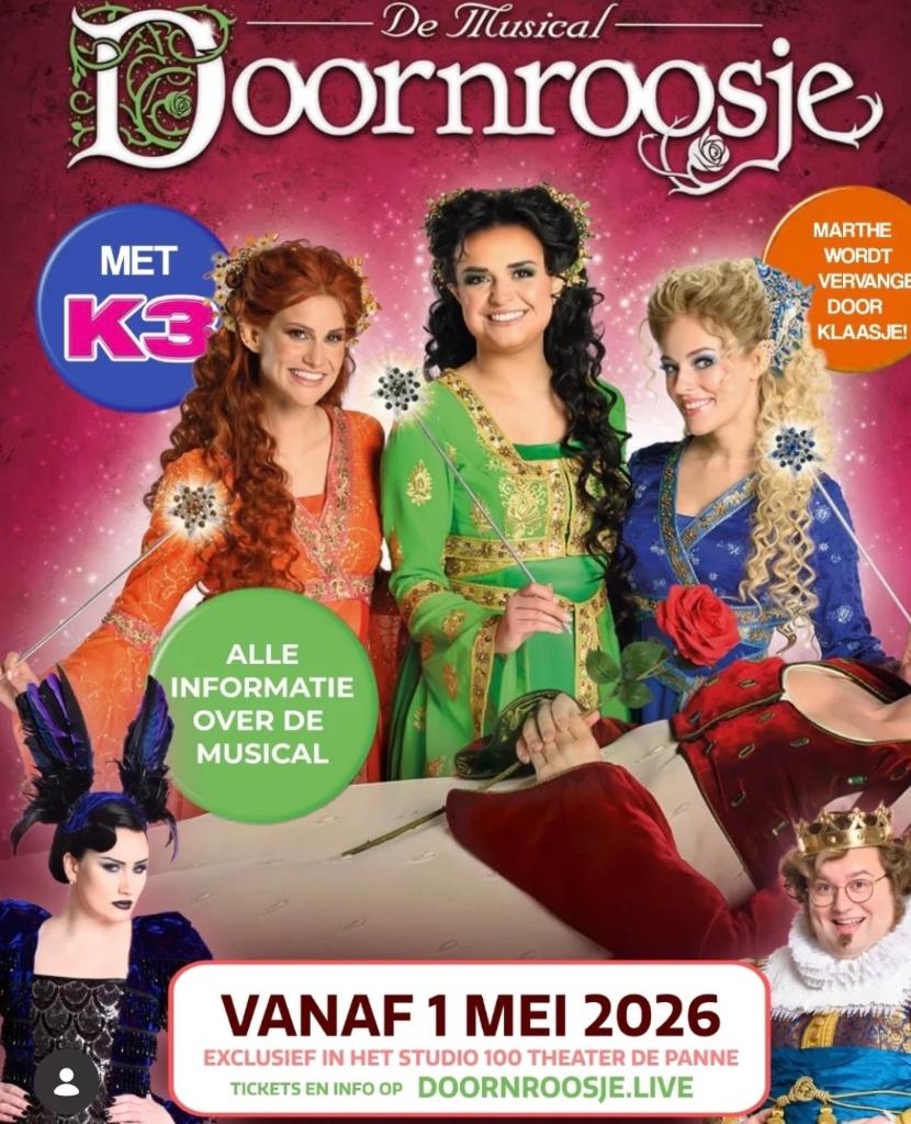 4 tickets voor de musical Doornroosje, Drie personen of meer