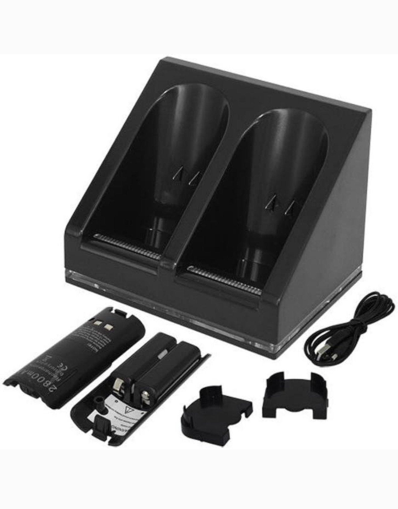 Nintendo Wii Oplaadstation + 2 Accu Batterijen Zwart - NIEUW, Ophalen of Verzenden, Nieuw
