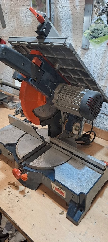 Professionele tafel afkortzaag Felisatti mt 280s, Ophalen, 70 mm of meer, Zo goed als nieuw, Afkortzaag