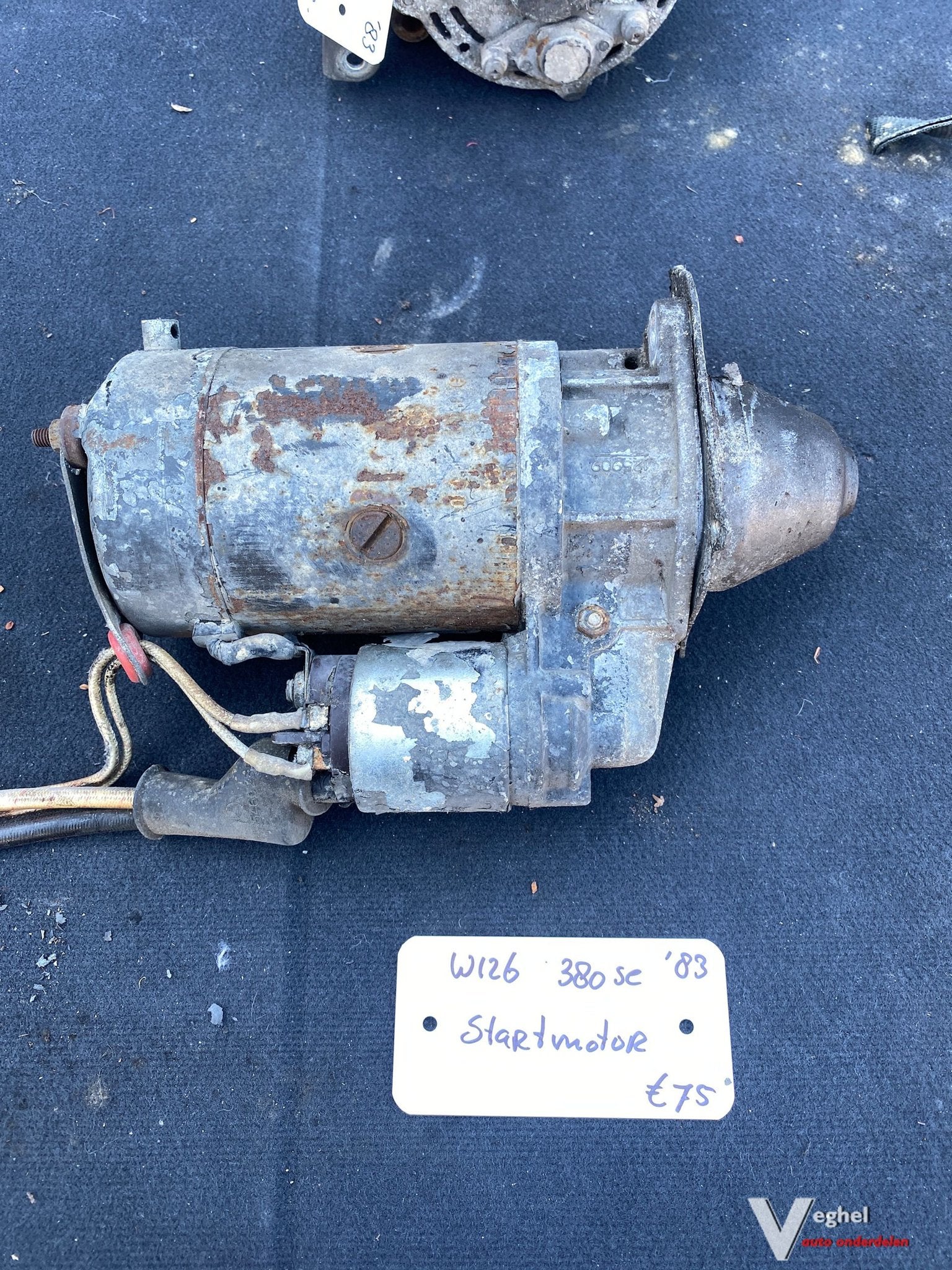 Mercedes W126 380 SE 1983 Startmotor, Gebruikt, -, -, Ophalen of Verzenden