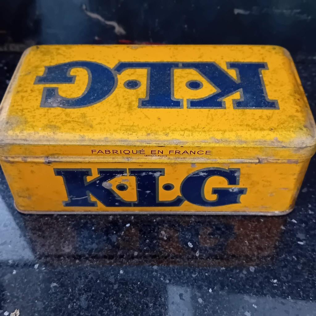 Vintage blik bougies KLG, Verzamelen, Ophalen of Verzenden, Gebruikt