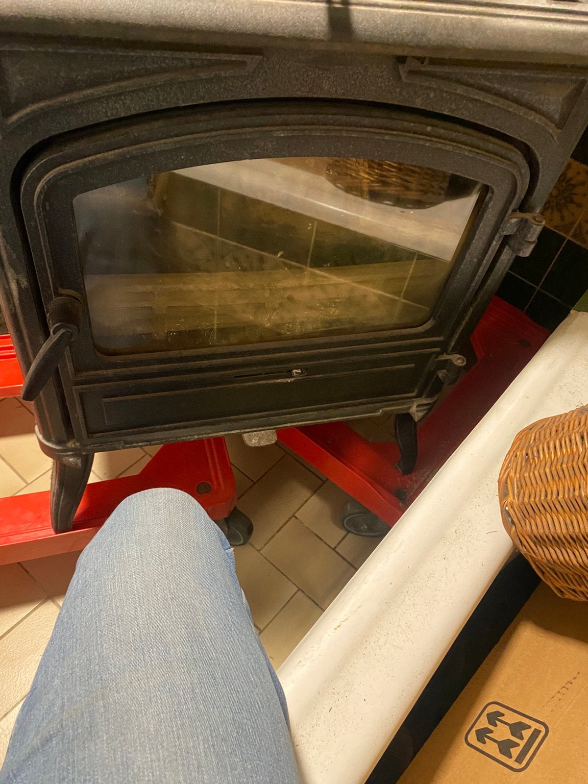 Houtstoof, Ophalen, Zo goed als nieuw, Vrijstaand, Hout