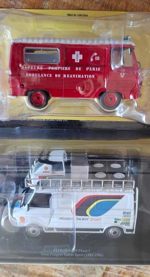 LOT 2 Fourgons Français PEUGEOT + CITROËN 1/43 UH IXO NEUF, Ophalen of Verzenden, Nieuw, Bus of Vrachtwagen, Universal Hobbies