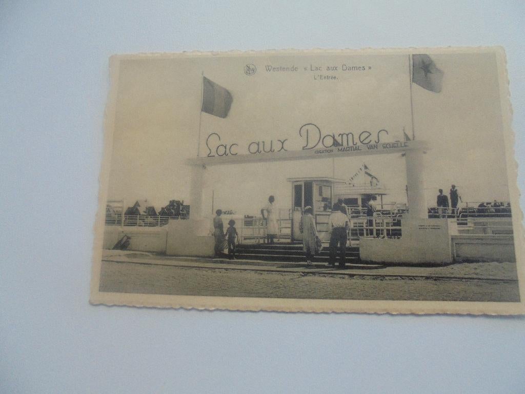 westende "lac aux dames"- ingang, Verzamelen, Verzenden, 1940 tot 1960, Ongelopen, West-Vlaanderen
