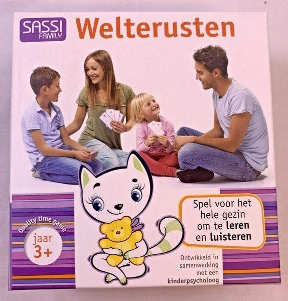 Sassi Family welterusten familiespel communicatie spel, Een of twee spelers, Verzenden, Zo goed als nieuw, Overig