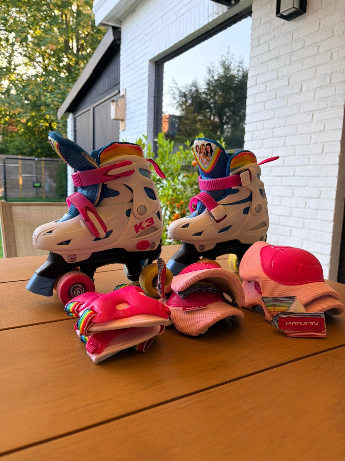 K3 verstelbare Rolschaatsen 31/34 met valbescherming, Ophalen of Verzenden, Verstelbaar, Gebruikt, Kinderen