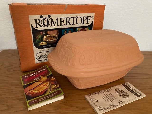 RÖMERTOPF 113 + gratis kookboek, Met deksel, Overige typen, Ophalen of Verzenden, Zo goed als nieuw